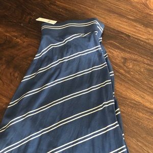 Stripped blue maxi skirt